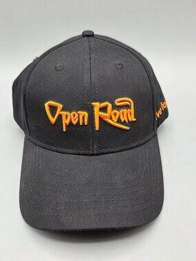 Open Road Live to Ride Embroidered Hat Black Orange Adjustable Unisex